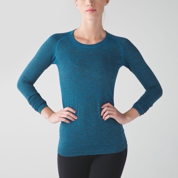 Blue Speckled Lululemon Swiftly Longsleeve - Picture 1 of 5